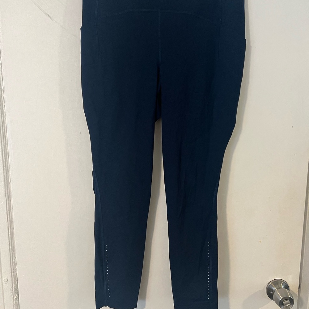 Blue High-Waisted Leggings